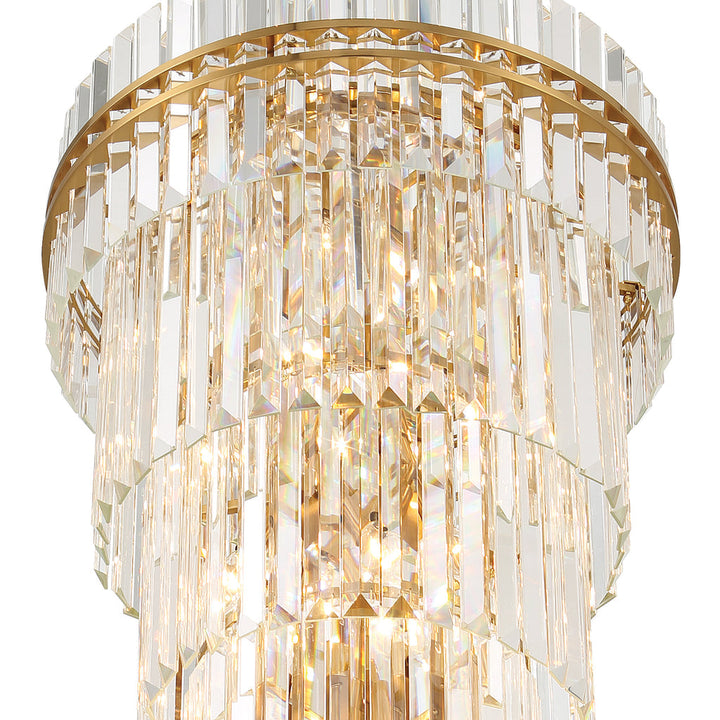 Crystorama Crystorama Hayes 31 Light Aged Brass Chandelier