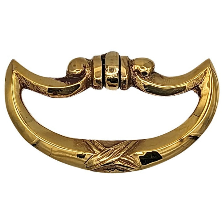 2 1/2 Inch by 1 1/4 Inch Crescent Cross Drop Pull COPPER MOUNTAIN HARDWARE