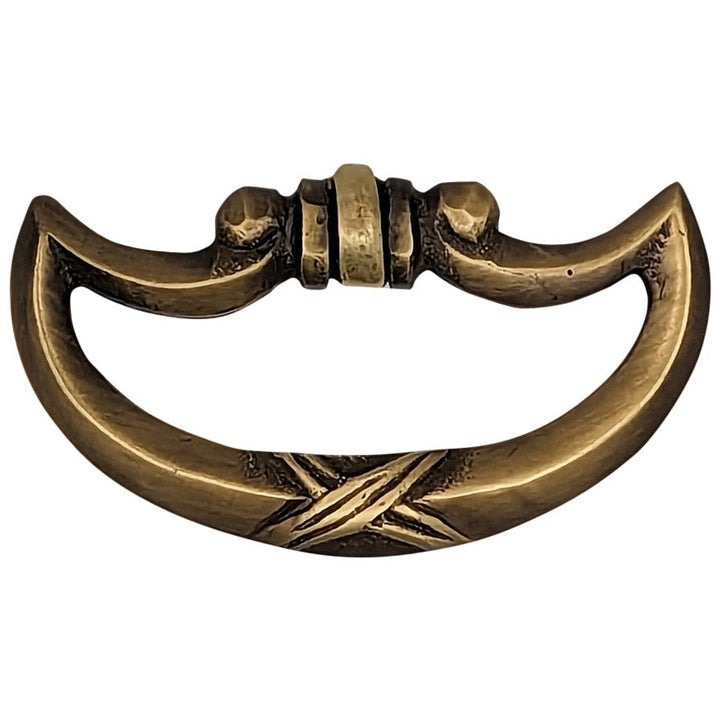 2 1/2 Inch by 1 1/4 Inch Crescent Cross Drop Pull COPPER MOUNTAIN HARDWARE