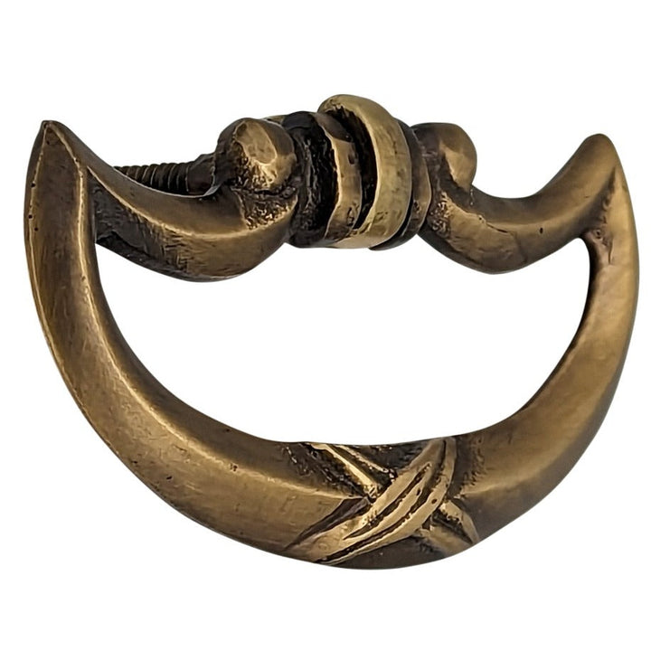 2 1/2 Inch by 1 1/4 Inch Crescent Cross Drop Pull COPPER MOUNTAIN HARDWARE