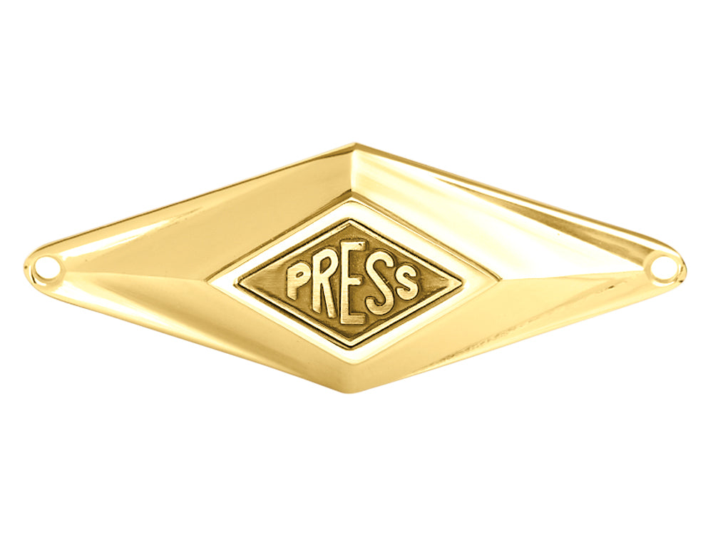 3 1/4 Inch Solid Brass Art Deco Diamond Doorbell