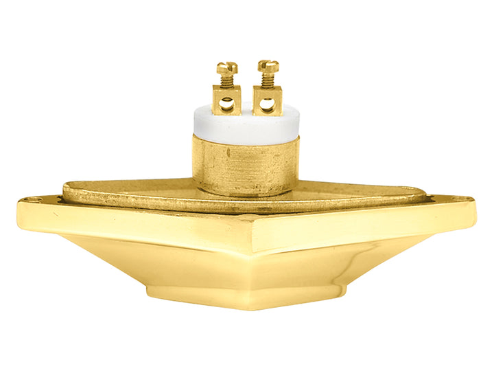 3 1/4 Inch Solid Brass Art Deco Diamond Doorbell