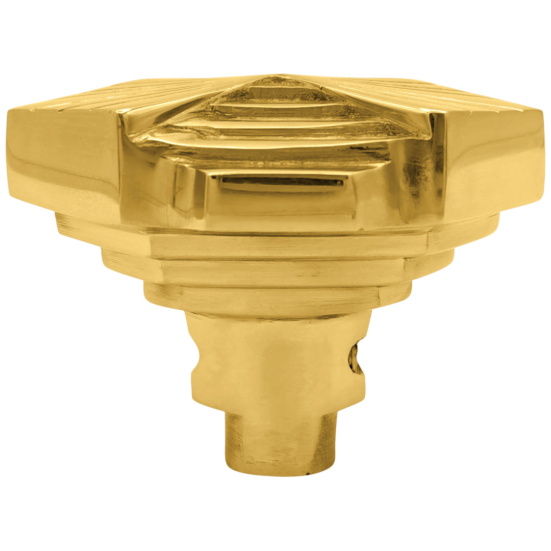 Art Deco Fanfare Solid Brass Spare Door Knob Set (Several Finishes Available)