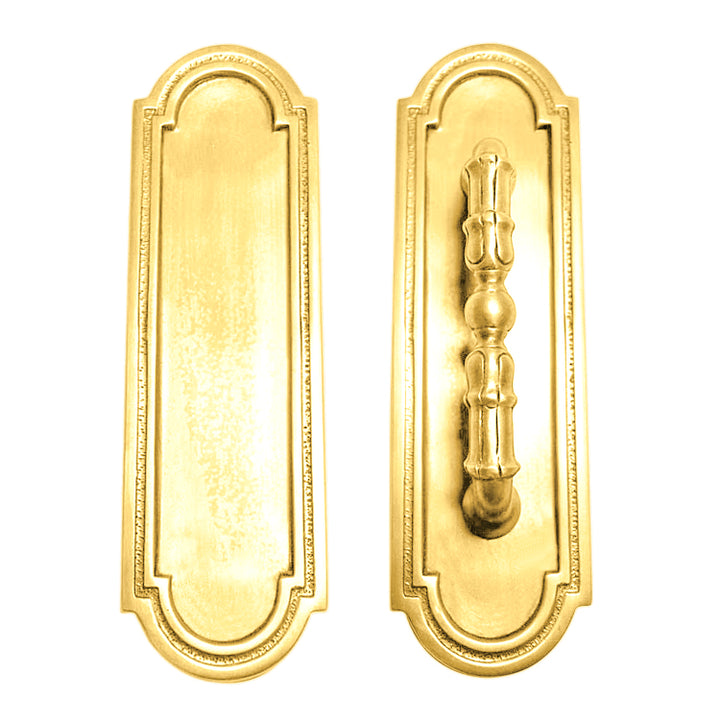 8 3/8 Inch Solid Brass Arched Style Push And Pull Plate (Several Finishes Available)