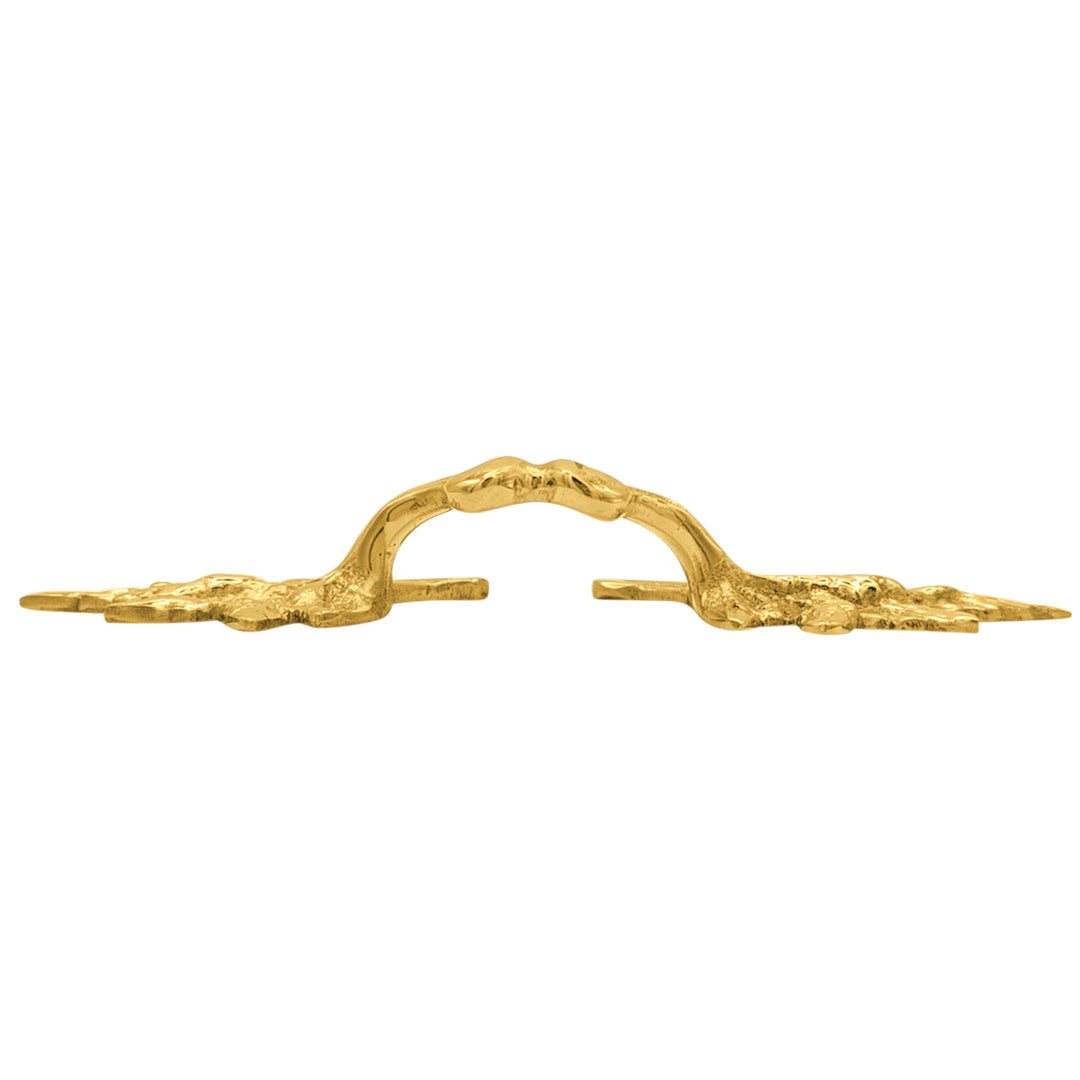 6 Inch (4 3/8 Inch C-C) Solid Brass Ornate French Leaves Pull