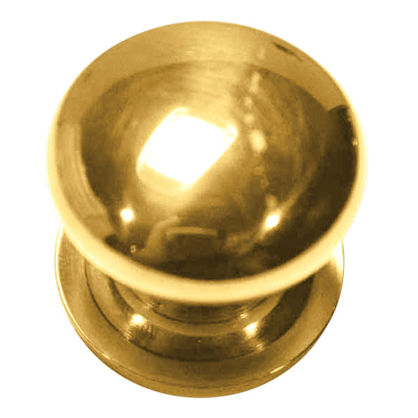 1 Inch Solid Brass Traditional Round Cabinet & Furniture Knob