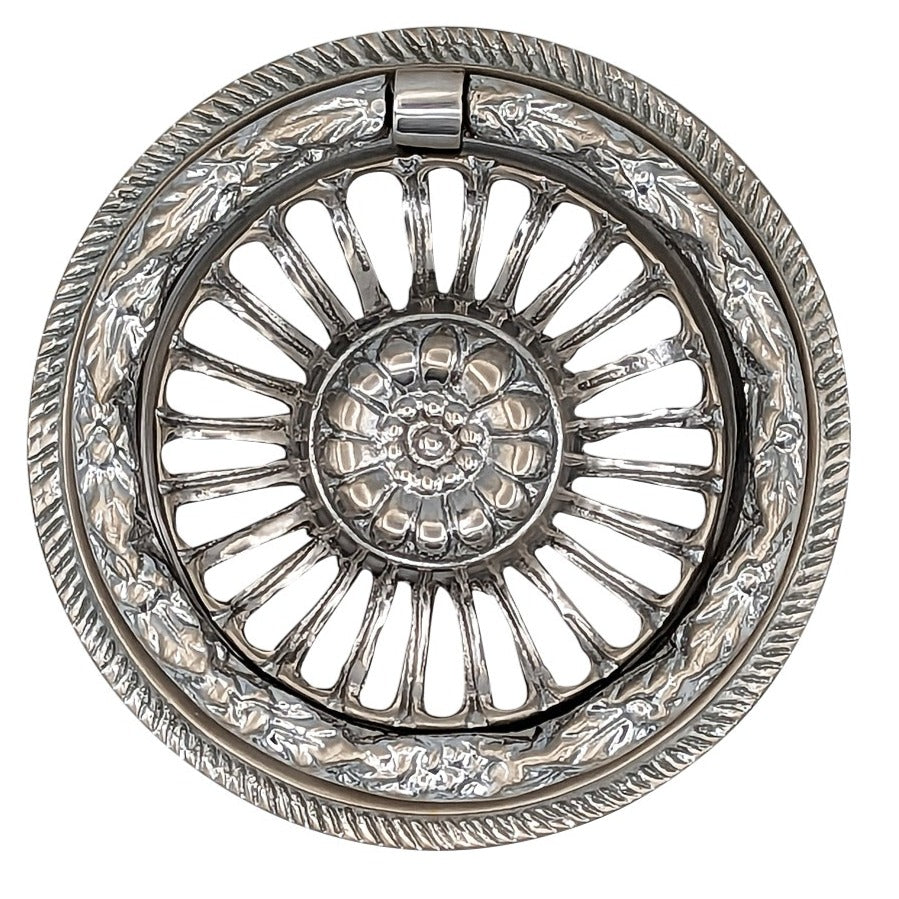 3 5/8 Inch Solid Brass Radiant Flower Drawer Ring Pull COPPER MOUNTAIN HARDWARE