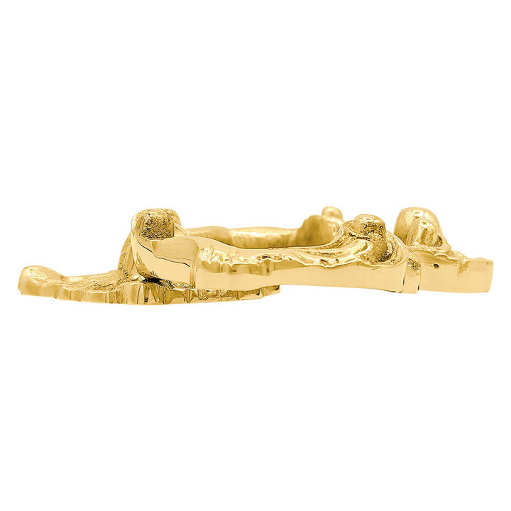 4 Inch Ornate Shell Pattern Ring Pull