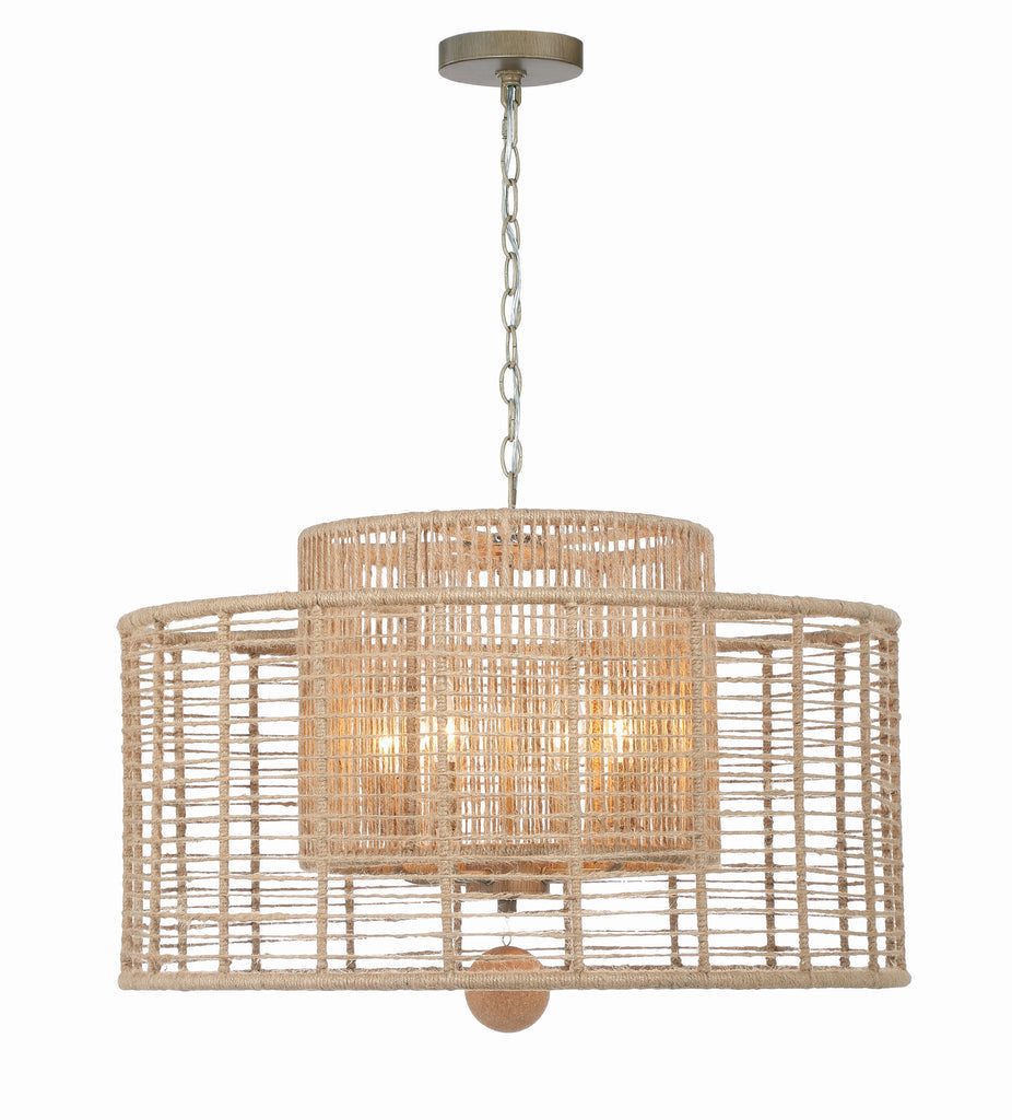 Crystorama Crystorama Jayna 4 Light Burnished Silver Chandelier