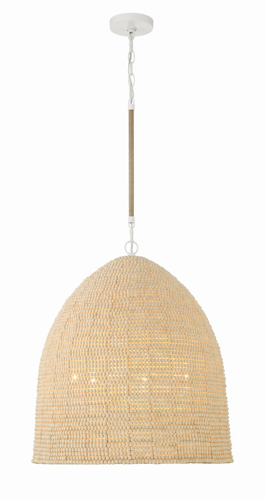 Crystorama Crystorama Jasper 6 Light Matte White Chandelier