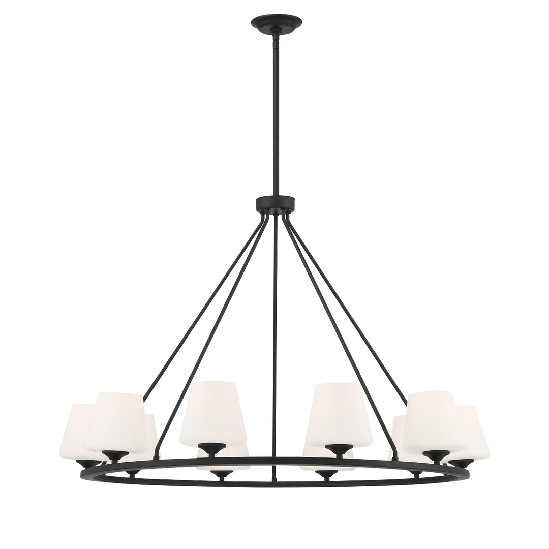 Crystorama Crystorama Keenan 10 Light Matte Black Chandelier