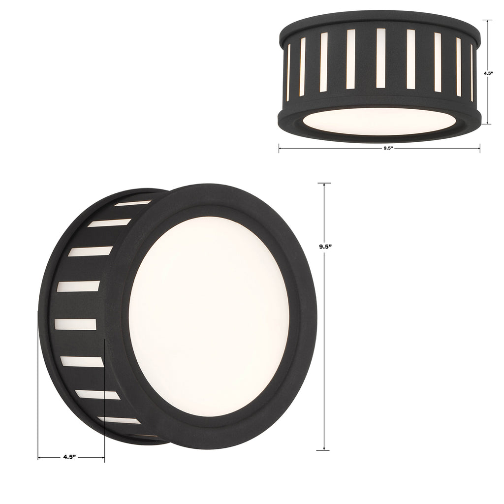 Crystorama Crystorama Kendal 2 Light Black Forged Sconce 
