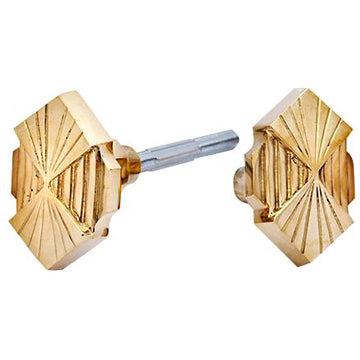 Art Deco Lined Backplate Door Set with Art Deco Fanfare Door Knobs (Several Finishes Available) COPPER MOUNTAIN HARDWARE