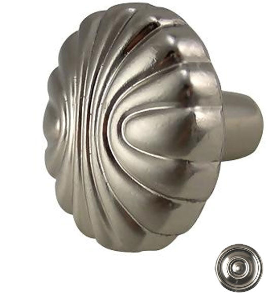 COPPER MOUNTAIN HARDWARE Satin Nickel Round Seashell Cabinet & Furniture Knob