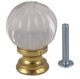 1 1/4 Inch Crystal Pumpkin Style Cabinet & Furniture Knob COPPER MOUNTAIN HARDWARE