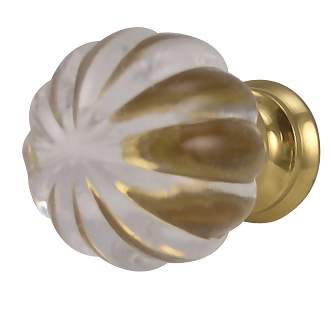 1 1/4 Inch Crystal Pumpkin Style Cabinet & Furniture Knob COPPER MOUNTAIN HARDWARE