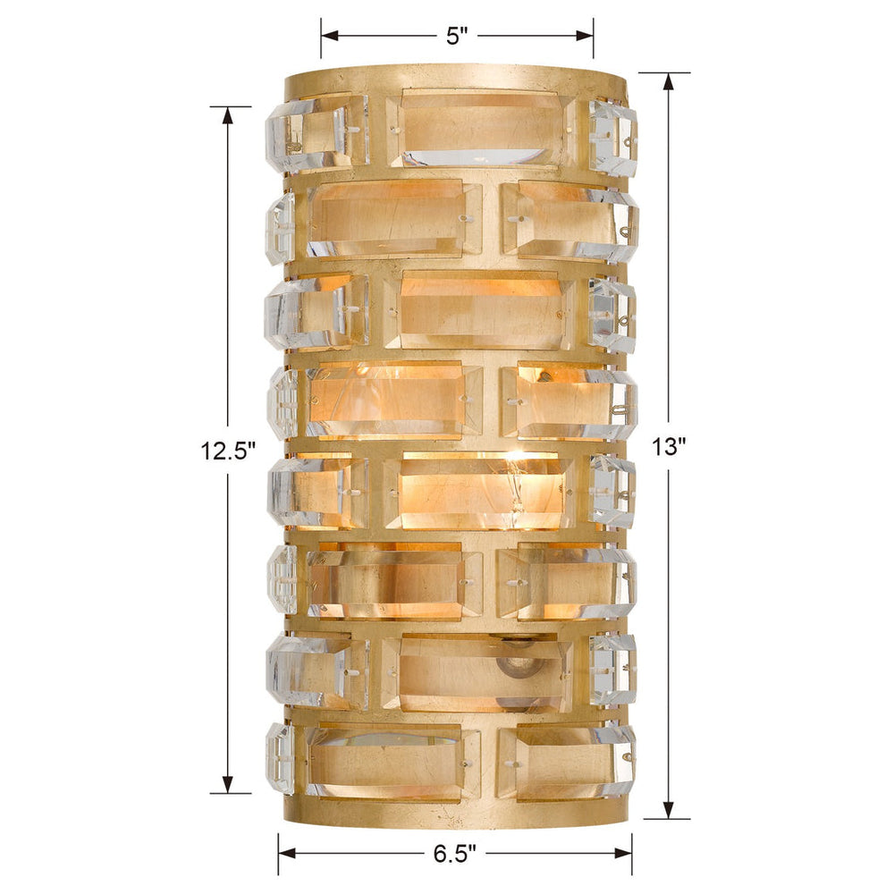 Crystorama Crystorama Meridian 4 Light Antique Gold Sconce
