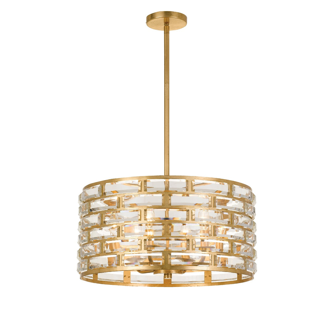 Crystorama Crystorama Meridian 6 Light Antique Gold Chandelier