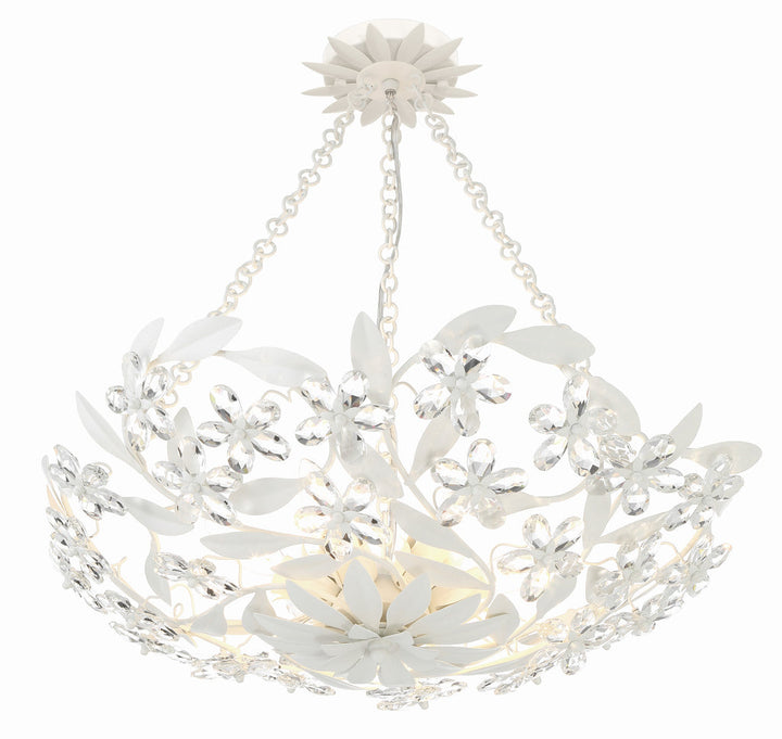Crystorama Crystorama Marselle 6 Light Matte White Chandelier