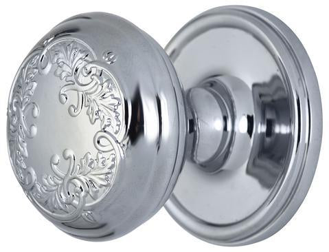 Traditional Rosette Door Set with Floral Leaf Pattern Knob (Several Finishes Available) COPPER MOUNTAIN HARDWARE