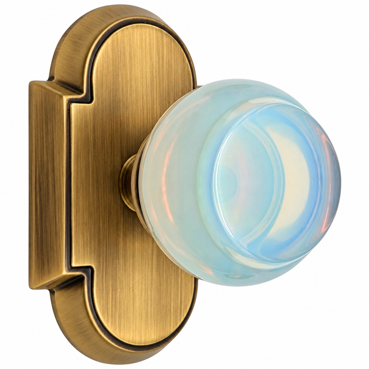 Magnifique® Arched Door Set with Opalite Knobs (Several Finishes Available)