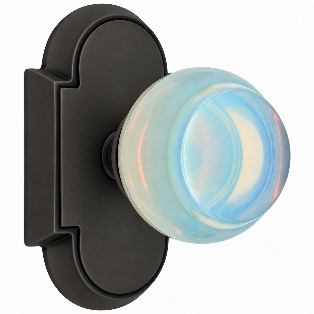 Magnifique® Arched Door Set with Opalite Knobs (Several Finishes Available)