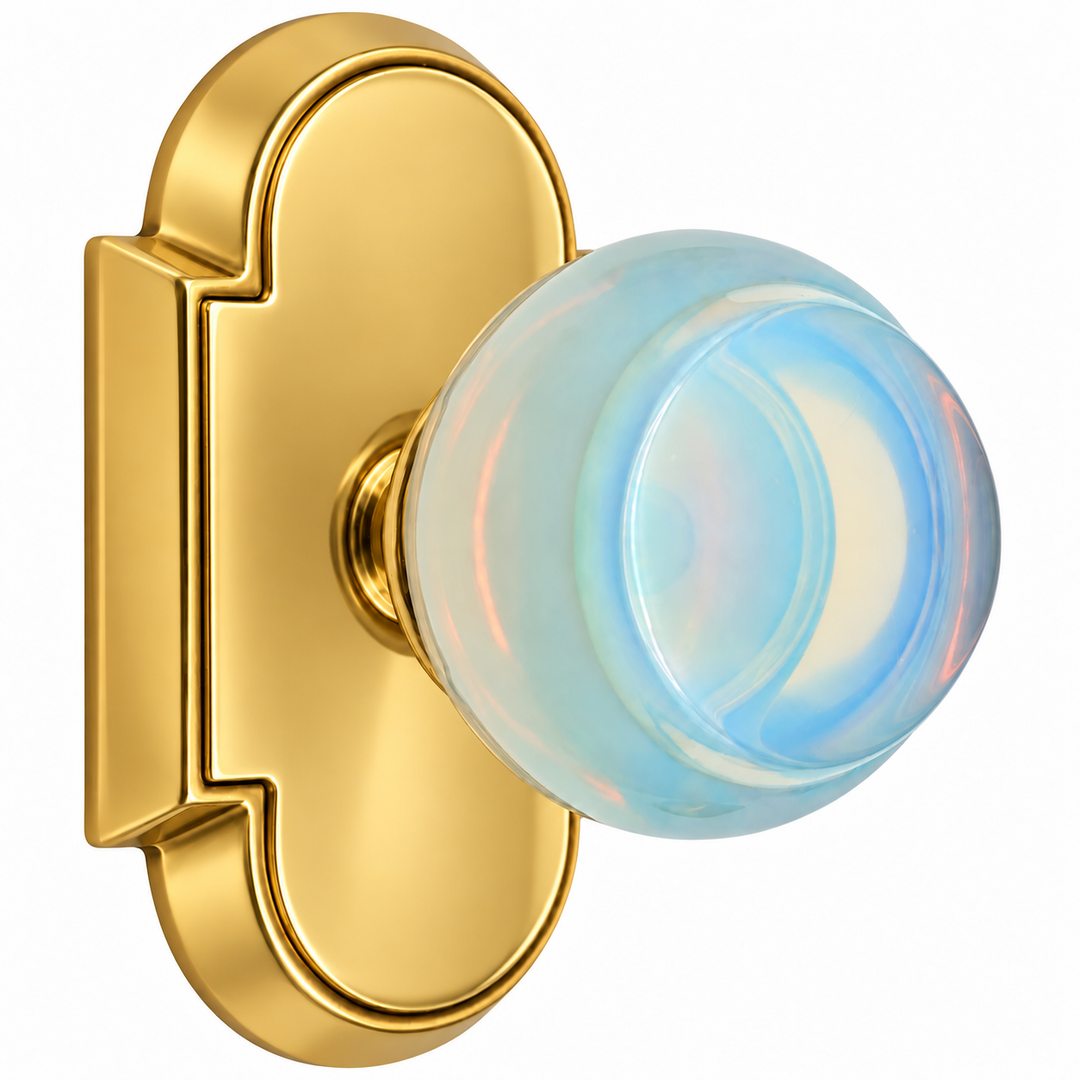 Magnifique® Arched Door Set with Opalite Knobs (Several Finishes Available)