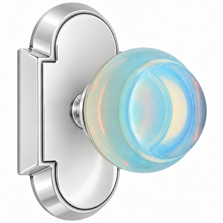 Magnifique® Arched Door Set with Opalite Knobs (Several Finishes Available)