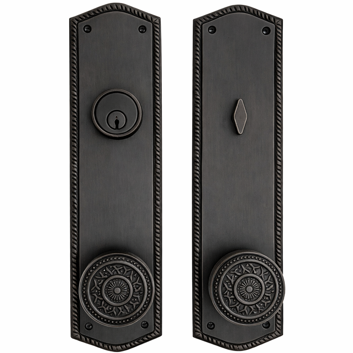 Georgian Oval Roped Style Single Door Entryway Set (Several Knob & Finish Options Available)
