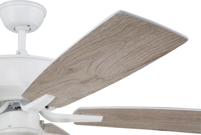 ##Antique Hardware## 52" Pro Plus 101 in White w/ White/Washed Oak Blades