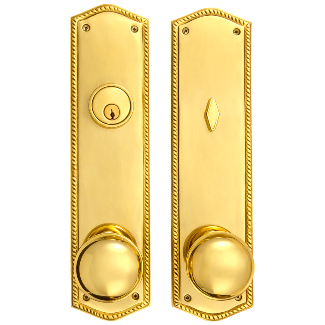 Georgian Oval Roped Style Single Door Entryway Set (Several Knob & Finish Options Available)