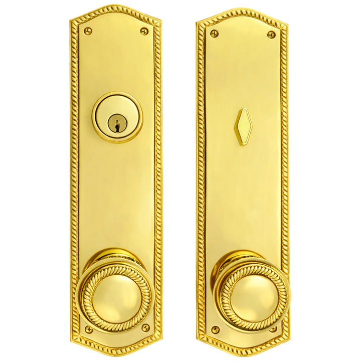 Georgian Oval Roped Style Single Door Entryway Set (Several Knob & Finish Options Available)