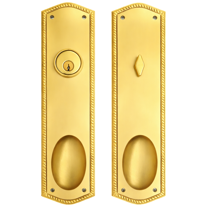 Georgian Oval Roped Style Single Door Entryway Set (Several Knob & Finish Options Available)