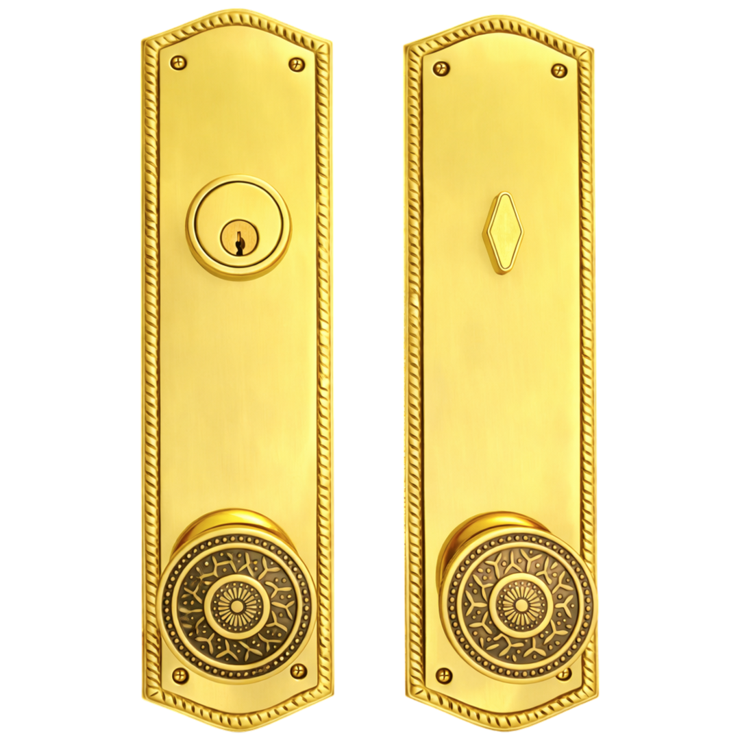 Georgian Oval Roped Style Single Door Entryway Set (Several Knob & Finish Options Available)