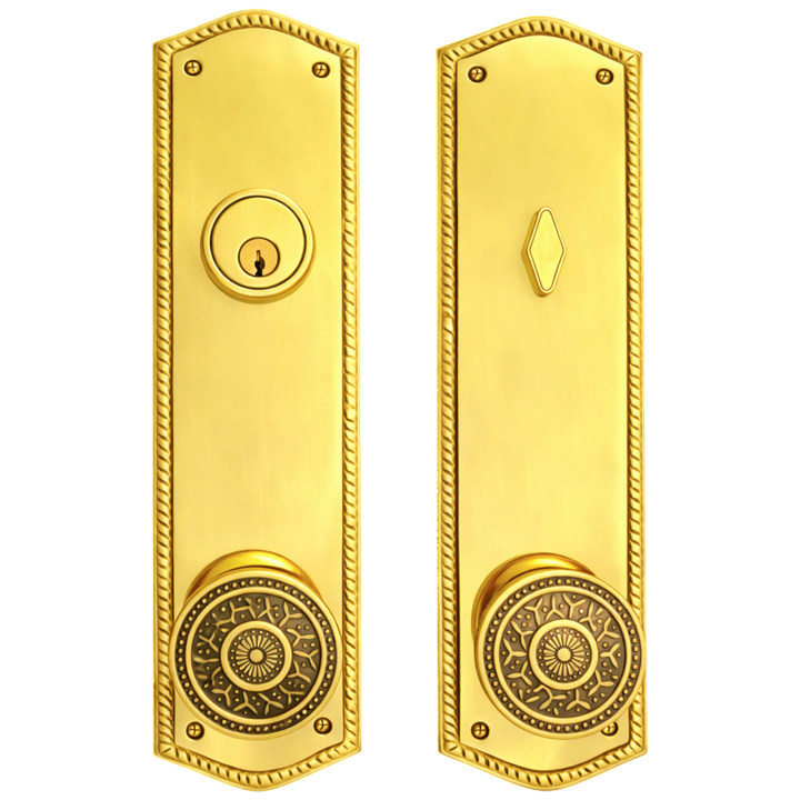 Georgian Oval Roped Style Single Door Entryway Set (Several Knob & Finish Options Available)