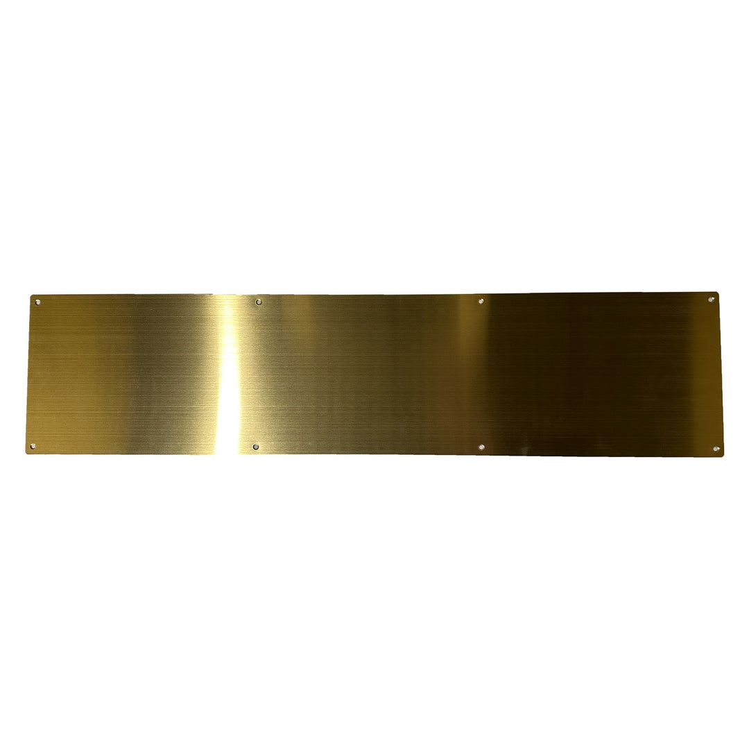 6 Inch x 34 Inch Stainless Steel Kick Plate (Polished Brass Finish) COPPER MOUNTAIN HARDWARE