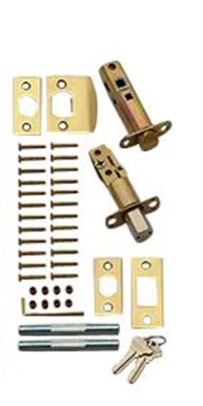  Quaker Style Double-Door Deadbolt Entryway Set (Several Finish Options)