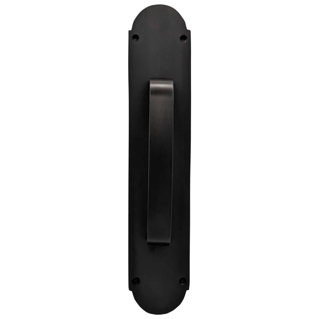 12 Inch Traditional Door Pull & Plate (Oil Rubbed Bronze Finish) COPPER MOUNTAIN HARDWARE