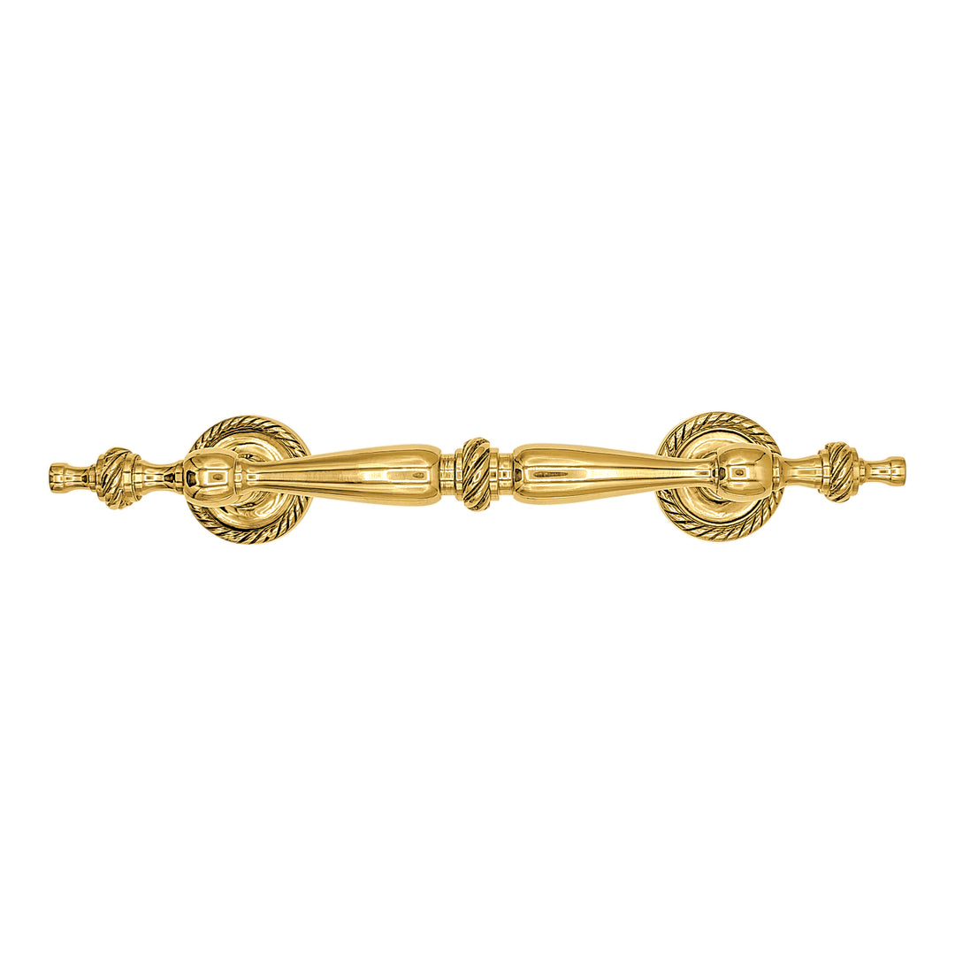 9 1/2 Inch Overall (6 Inch C-C) Solid Brass Georgian Style Handle (Several Finishes Available)
