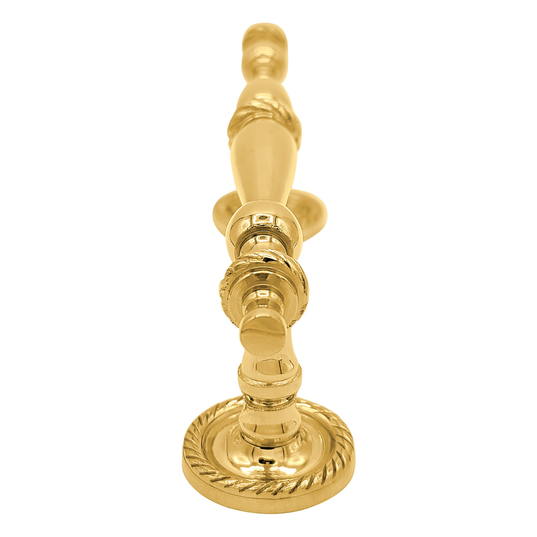 9 1/2 Inch Overall (6 Inch C-C) Solid Brass Georgian Style Handle (Several Finishes Available)