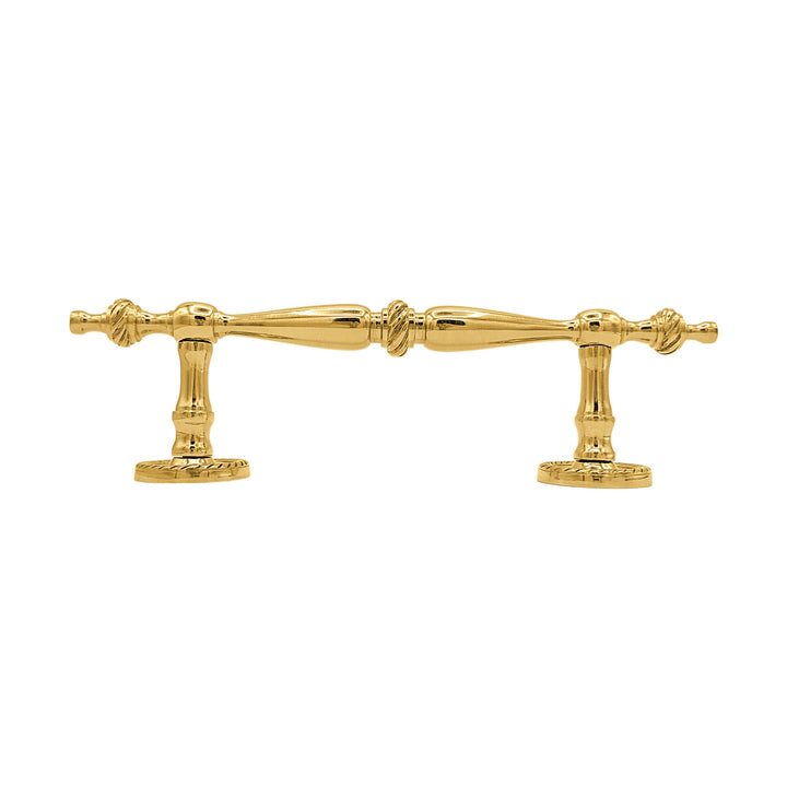 9 1/2 Inch Overall (6 Inch C-C) Solid Brass Georgian Style Handle (Several Finishes Available)