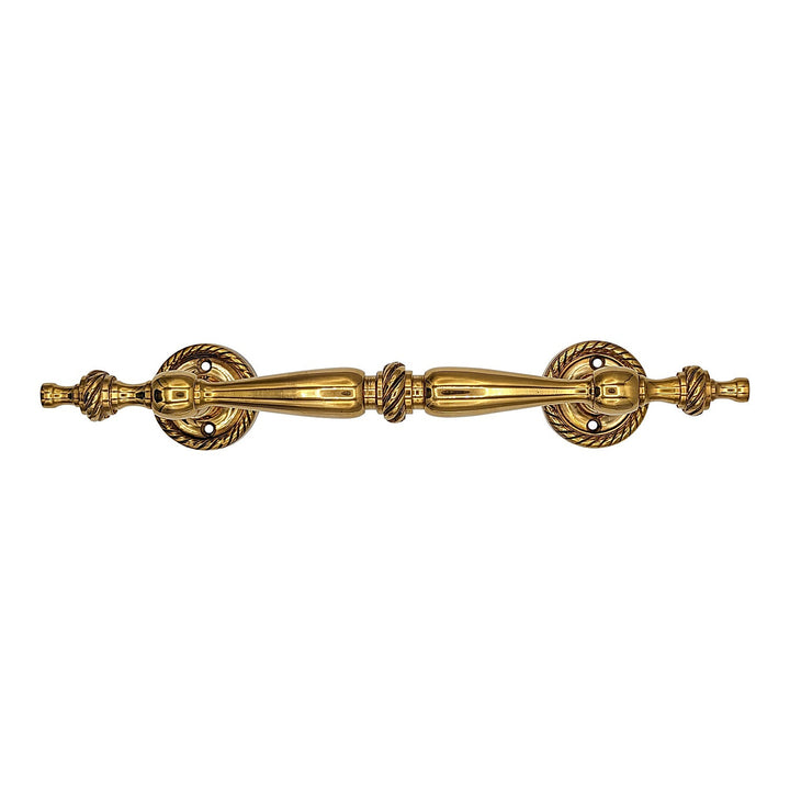 9 1/2 Inch Overall (6 Inch C-C) Solid Brass Georgian Style Handle (Several Finishes Available) COPPER MOUNTAIN HARDWARE