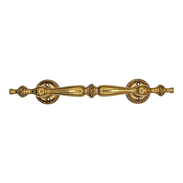 9 1/2 Inch Overall (6 Inch C-C) Solid Brass Georgian Style Handle (Several Finishes Available) COPPER MOUNTAIN HARDWARE