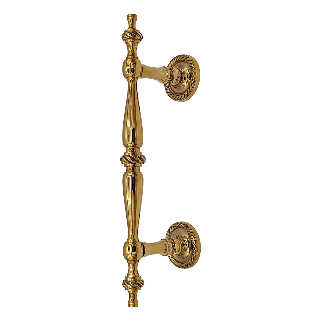 9 1/2 Inch Overall (6 Inch C-C) Solid Brass Georgian Style Handle (Several Finishes Available) COPPER MOUNTAIN HARDWARE