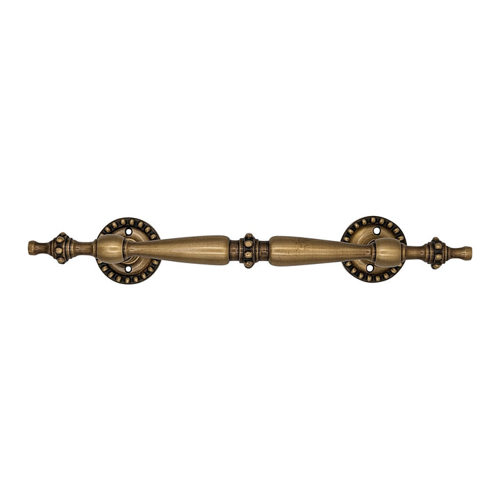 9 3/4 Inch Solid Brass Estate Beaded Handle COPPER MOUNTAIN HARDWARE