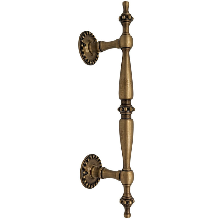 9 3/4 Inch Solid Brass Estate Beaded Handle COPPER MOUNTAIN HARDWARE
