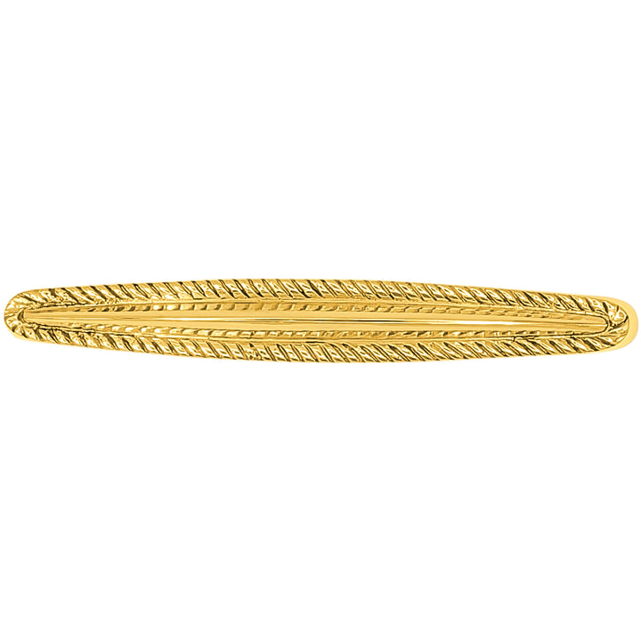 5 1/2 Inch Overall (5 Inch c-c) Solid Brass Georgian Roped Style Pull