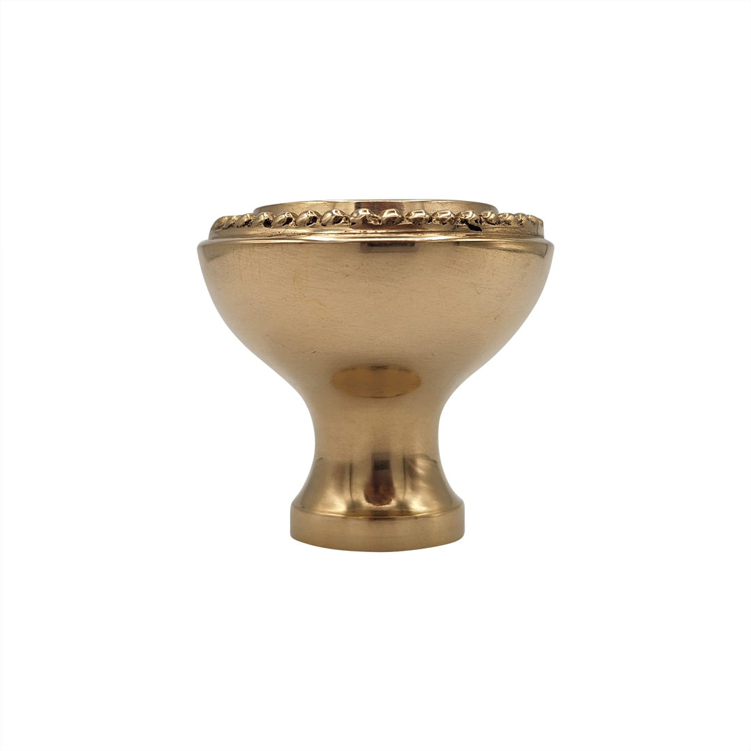 COPPER MOUNTAIN HARDWARE Solid Brass Victorian Beaded Round Cabinet & Furniture Knob