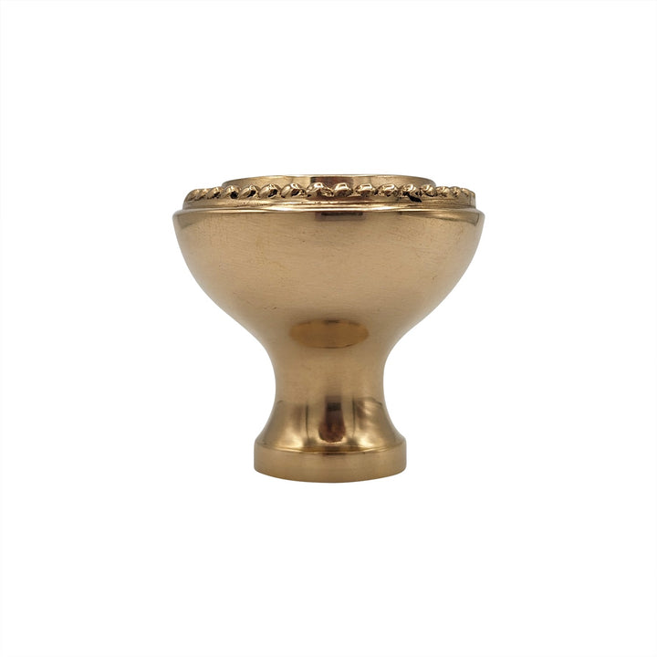 COPPER MOUNTAIN HARDWARE Solid Brass Victorian Beaded Round Cabinet & Furniture Knob