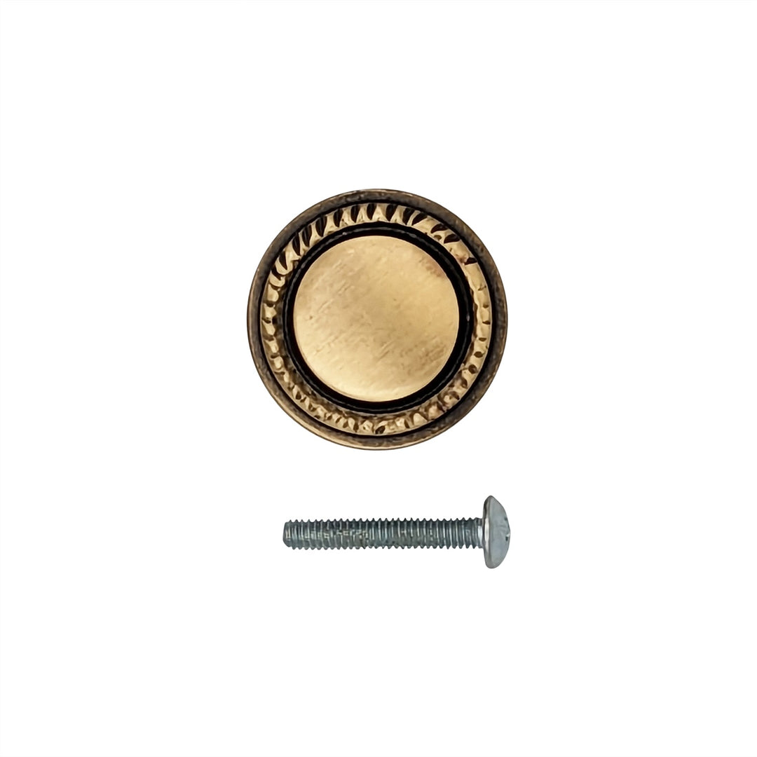 COPPER MOUNTAIN HARDWARE Solid Brass Victorian Beaded Round Cabinet & Furniture Knob
